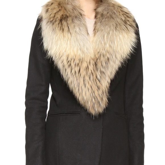 Sam ludlow wool jacket with fur collar - Picture 2 of 7